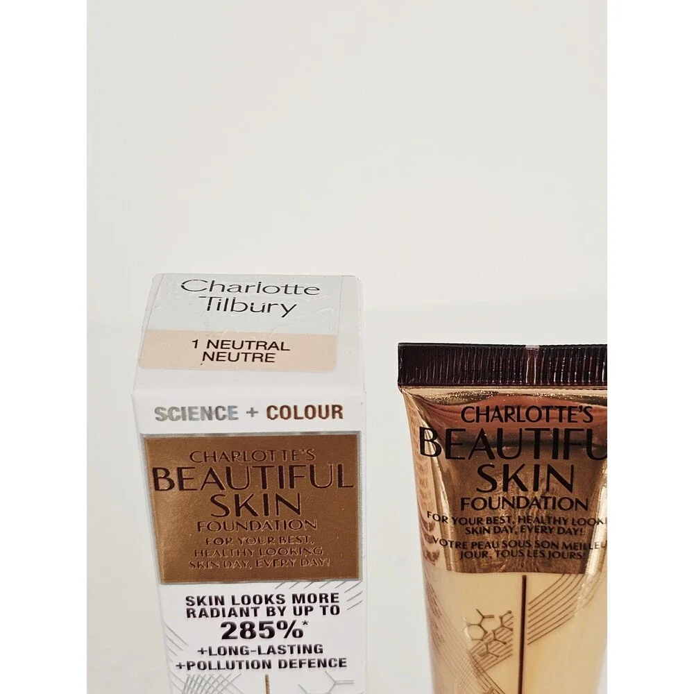 $52 Msrp Charlotte Tilbury Beautiful Skin Medium Coverage Foundation 1 Neutral